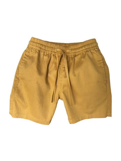 Boys organic shorts in Yellow